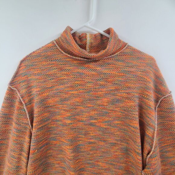 Free People Sunny Days Women’s Turtleneck Sweater Top Orange Size XS Long Sleeve - Picture 4 of 9